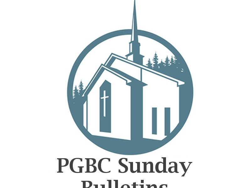 PGBC Sunday Bulletins