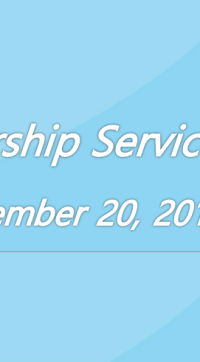 Worship Service November 20, 2016