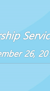 Worship Service November 26, 2017