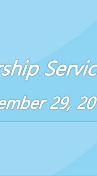 Worship Service September 29, 2019