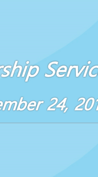 Worship Service November 24, 2019